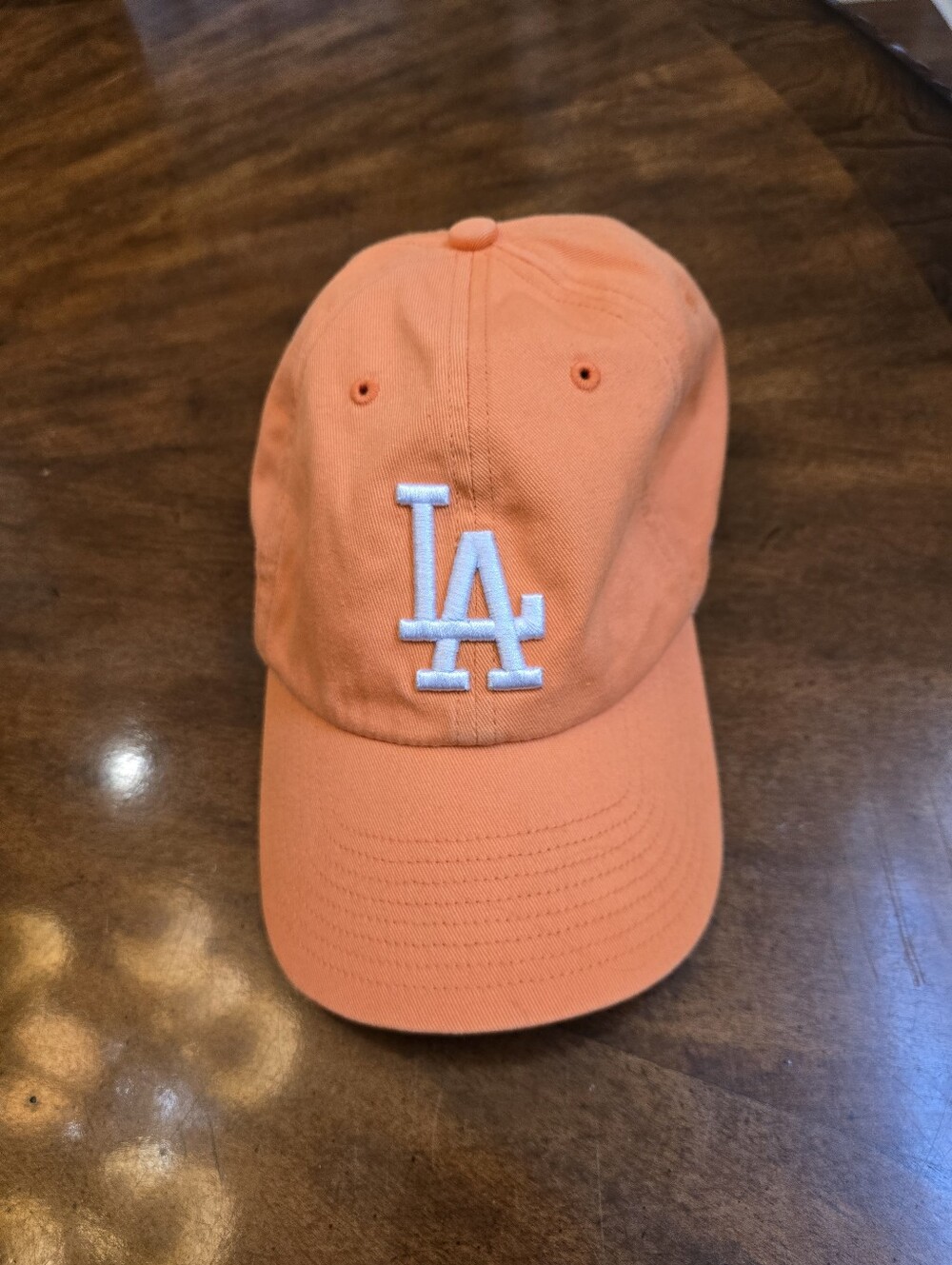 LA Dodgers ’47 Brand Peach Coral Adjustable Dad Hat OSFA